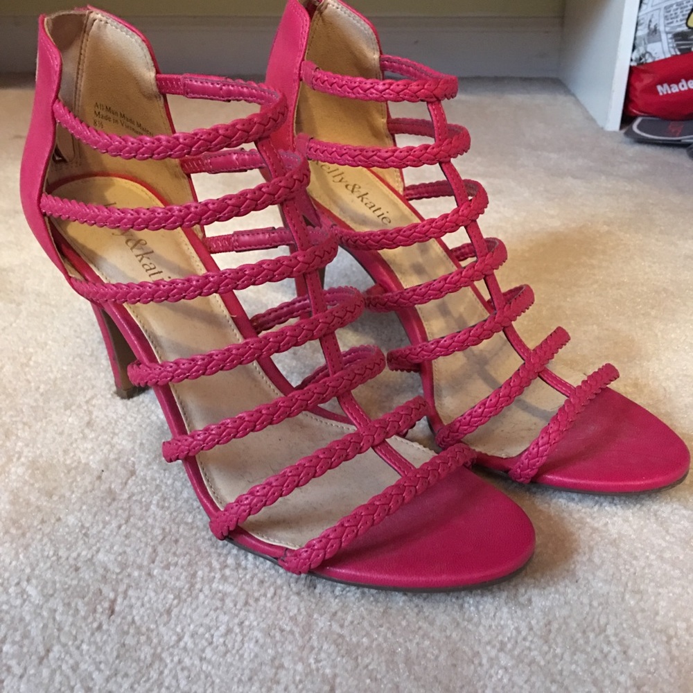 Strapy Pink High Heels